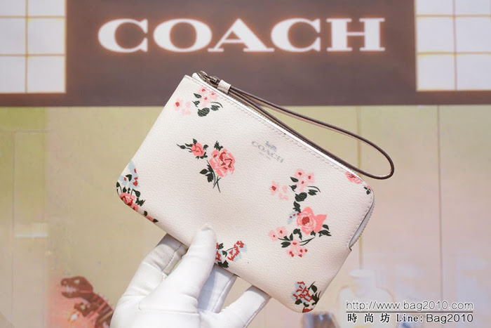 COACH蔻馳 原單 26291 新款花 女士手挽錢包  Chz1234